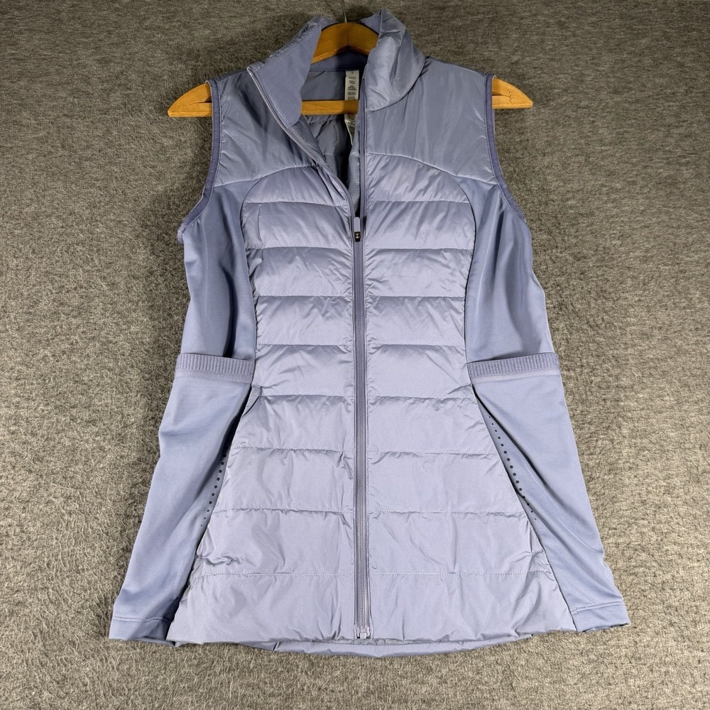 Lululemon Down For It All Vest Women's Size 8 Lavender Goose Down Pockets